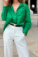 Blusas para mujer Limonni Mailia LI4424 Camiseras verde esmeralda