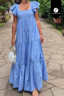 Vestidos para mujer Limonni Valiente LI4442 Maxidress azul cielo