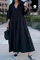 Vestidos para mujer Limonni Valiente LI4462 Maxidress negro