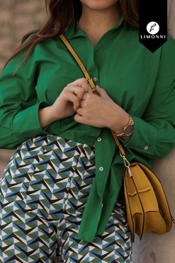 Blusas para mujer Limonni Valiente LI4478 Camiseras verde esmeralda