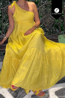 Vestidos para mujer Limonni Valiente LI4488 Maxidress amarillo