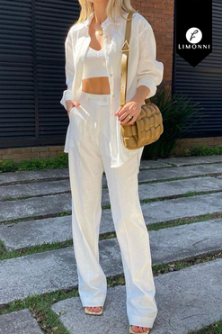 Sets Limonni Valiente LI4527 Set pantalon blanco