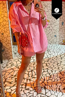 Sets Limonni Valiente LI4528 Set pantalon rosado