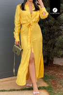 Vestidos para mujer Limonni Valiente LI4562 Maxidress amarillo