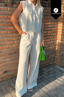 Sets Limonni Valiente LI4564 Set pantalon blanco