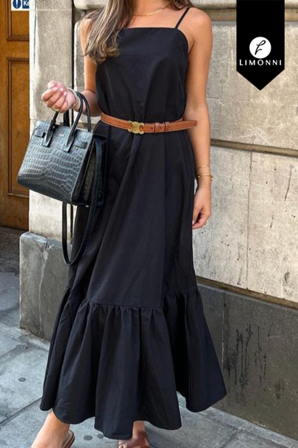 Vestidos para mujer Limonni Valiente LI4567 Maxidress negro