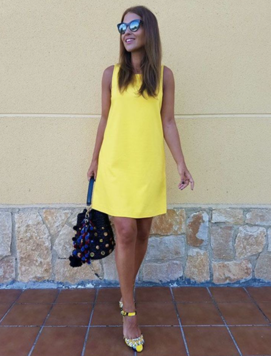 Vestidos para mujer Limonni Mailia LI4583 Cortos elegantes amarillo