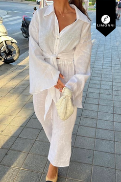 Sets Limonni Valiente LI4587 Set pantalon blanco