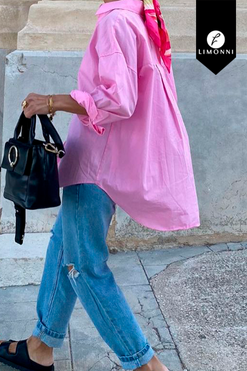Blusas para mujer Limonni Valiente LI4597 Camiseras rosado