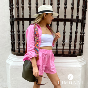 Sets Limonni Valiente LI4621 Set pantalon rosado
