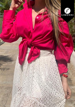 Blusas para mujer Limonni Valiente LI4624 Camiseras fuscia