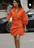 Vestidos para mujer Limonni Valiente LI4689 Cortos Casuales naranja
