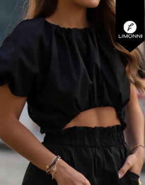 Blusas para mujer Limonni Mail??a LI4705 Campesinas negro