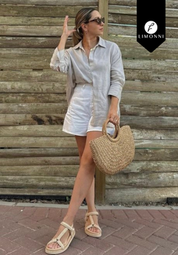 Blusas para mujer Limonni Valiente LI4734 Camiseras blanco