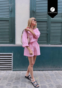 Sets Limonni Valiente LI4795 Set pantalon rosado