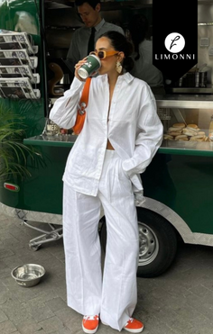 Sets Limonni Valiente LI4808 Set pantalon blanco