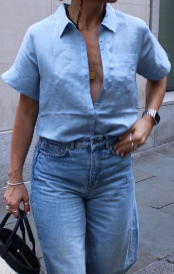 Blusas para mujer Limonni Cayena LI4864 Camiseras azul cielo