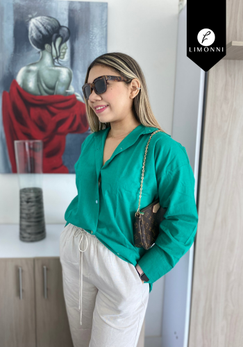 Blusas para mujer Limonni Cayena LI4870 Camiseras verde