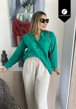 Blusas para mujer Limonni Cayena LI4870 Camiseras verde