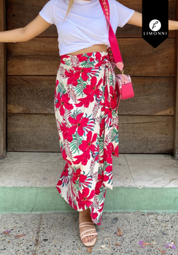 Faldas para mujer Limonni Cayena LI4884 Faldas rojo