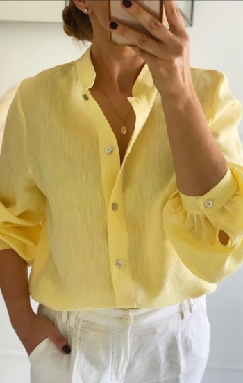 Blusas para mujer Limonni Cayena LI4892 Camiseras amarillo pastel