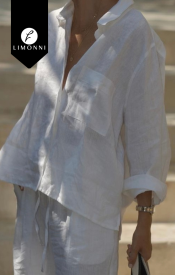 Blusas para mujer Limonni Cayena LI4921 Camiseras blanco