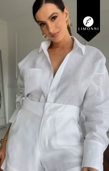 Blusas para mujer Limonni Cayena LI4952 Camiseras blanco
