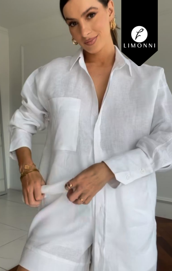 Blusas para mujer Limonni Cayena LI4952 Camiseras blanco
