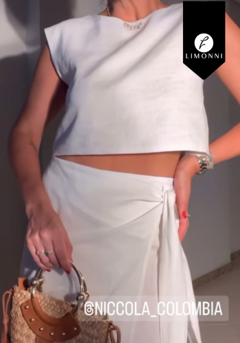 Sets Limonni Cayena LI4991 Set falda blanco