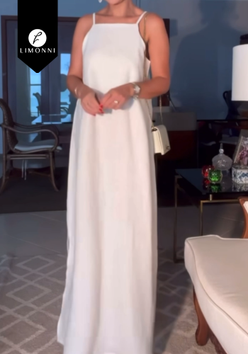 Vestidos para mujer Limonni Cayena LI5006 Maxidress blanco