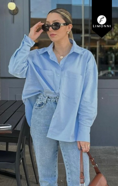 Blusas para mujer Limonni Cayena LI5008 Camiseras azul cielo
