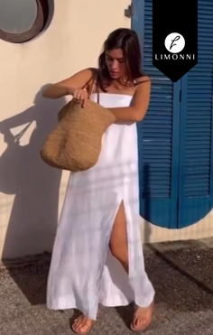 Vestidos para mujer Limonni Cayena LI5048 Maxidress blanco