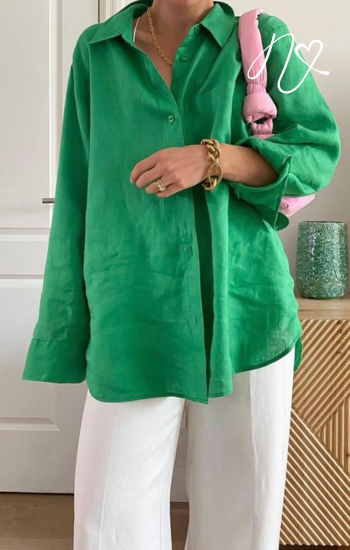 Blusas para mujer Limonni Valiente NI695 Camiseras verde esmeralda