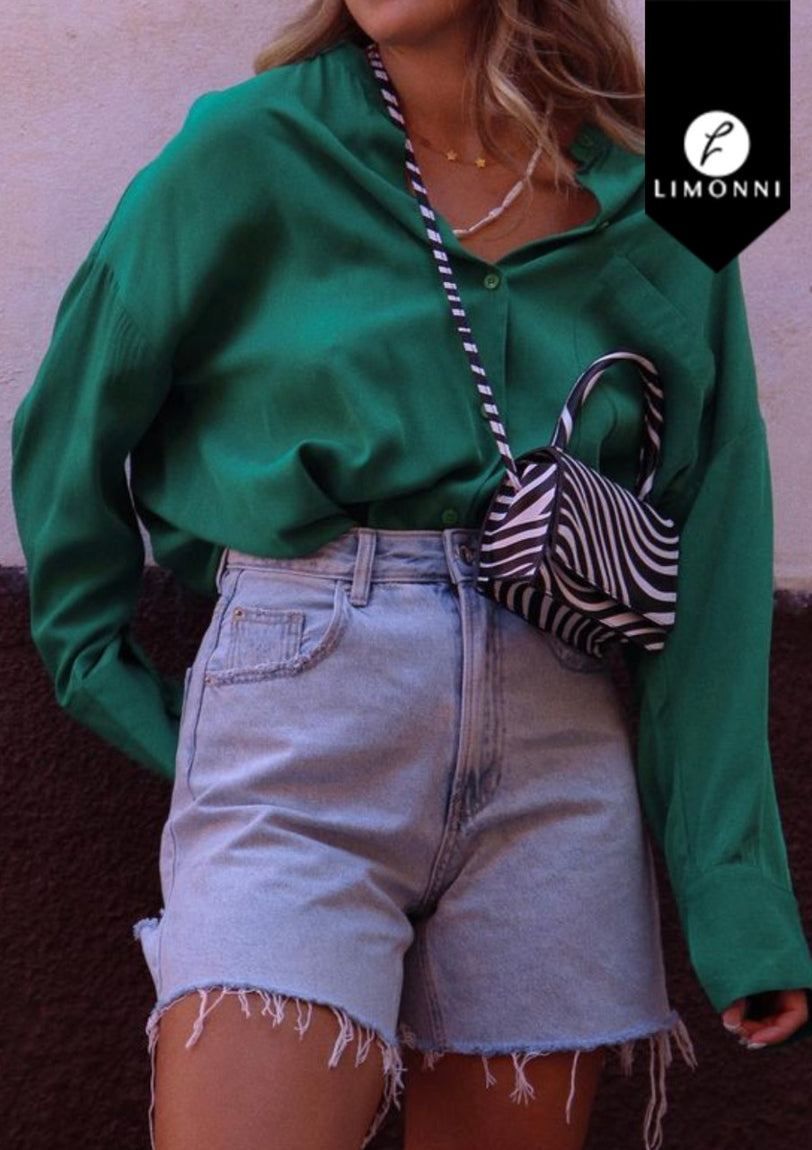 Blusas para mujer Limonni Valiente LI4633 Camiseras verde esmeralda